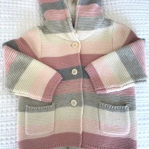 Baby GAP Sweater Jacket with Bear Hood 6-12mo